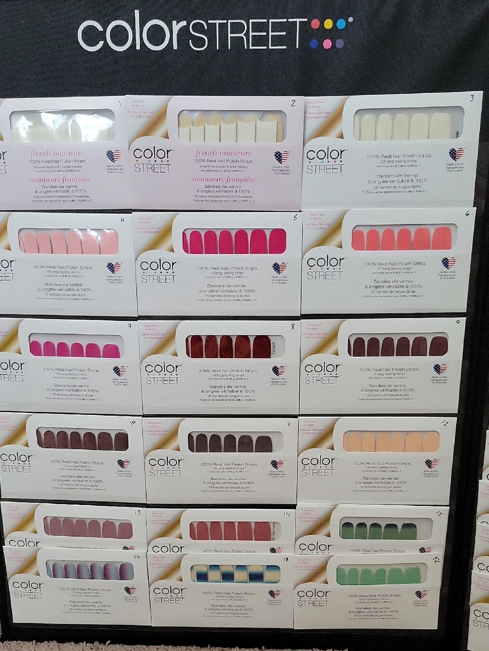 Color Street Assorted Nail Polish Strips - Mixed Colors & Designs.